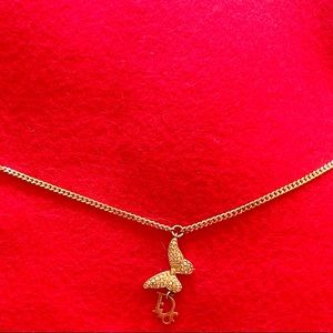 Christian Dior gold and crystal butterfly bracelet. Authentic perfect condition